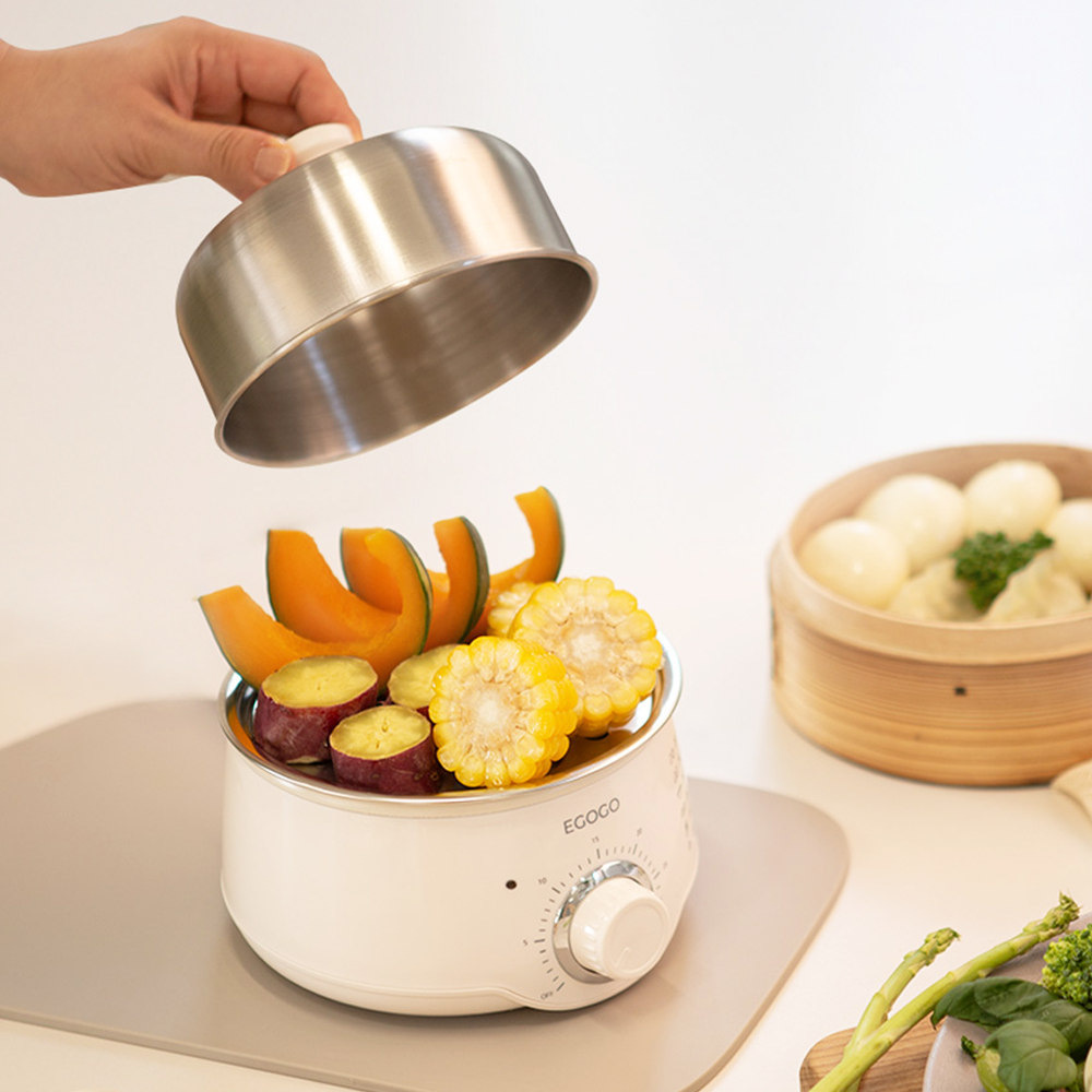 에고고 다용도 계란찜기 계란 삶는기계 스텐 멀티 에그 쿠커 전기찜기