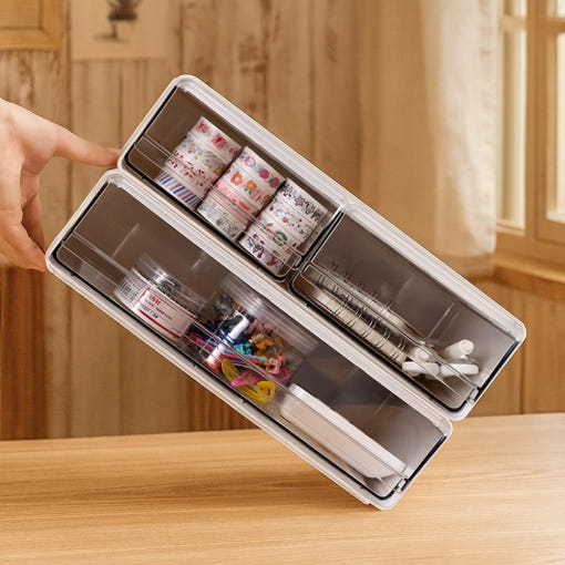 [솔라콤 서랍형 수납함의 넉넉한 깊이감 이미지]