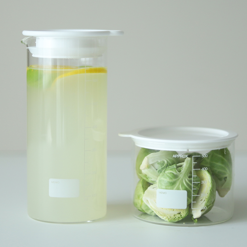 듀오 내열 유리 밀폐용기 2P세트 / 밀프렙 샐러드 보틀 병 캐니스터 1종, 500ml, 2세트 - 상세 이미지 5