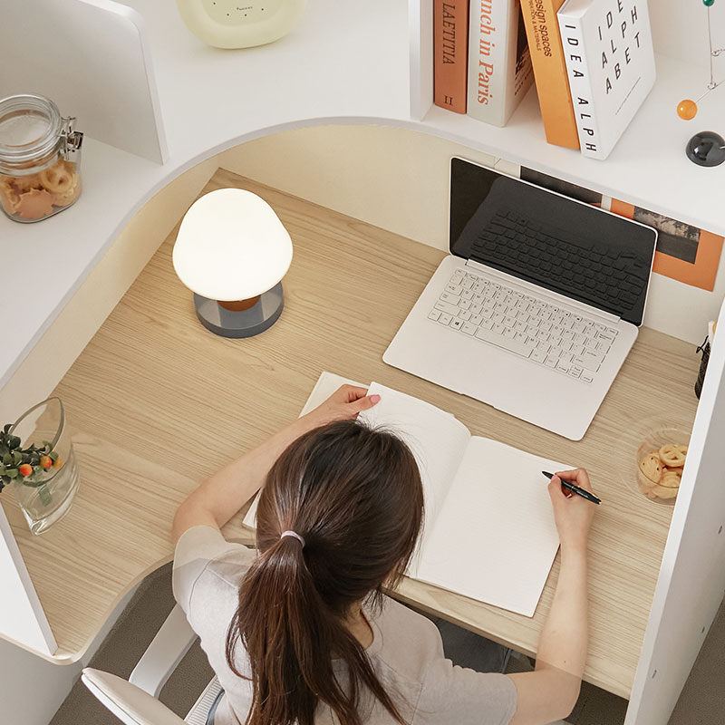 e스마트 1인실 그랜드 1600 독서실책상 LED스탠드 포함 방문설치