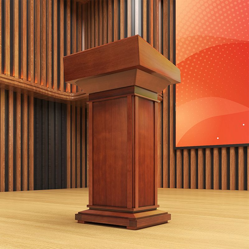 강의실 강연대 스탠드 두꺼운판 서랍 발표대 사회대 연설대 대학교 데스크 연단 방수 강의대 T51 엣지 원목 도장 업그레이드 방수 - 상세 이미지 3