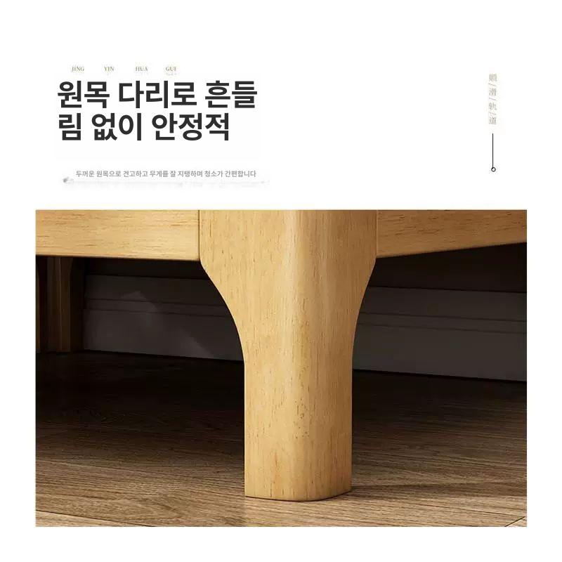 우드 협탁 월넛 브라운 침대 사무실 둥근 월넛 20x41x50cm - 상세 이미지 5