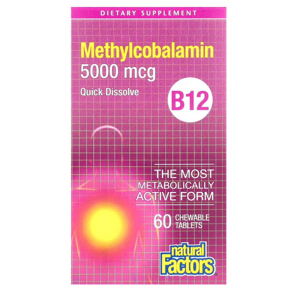 네츄럴팩터 비타민 B12 메틸코발라민 츄러블 5000mcg 60정 - 상세 이미지 2
