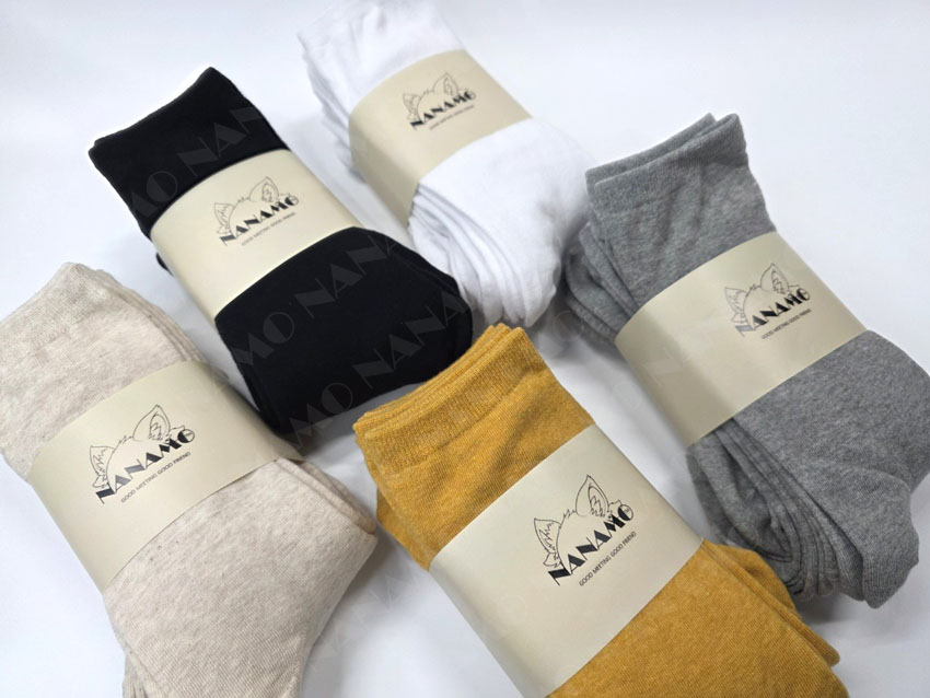 나나모 5color 여성 무지 장목 양말 5켤레 - 상세 이미지 2