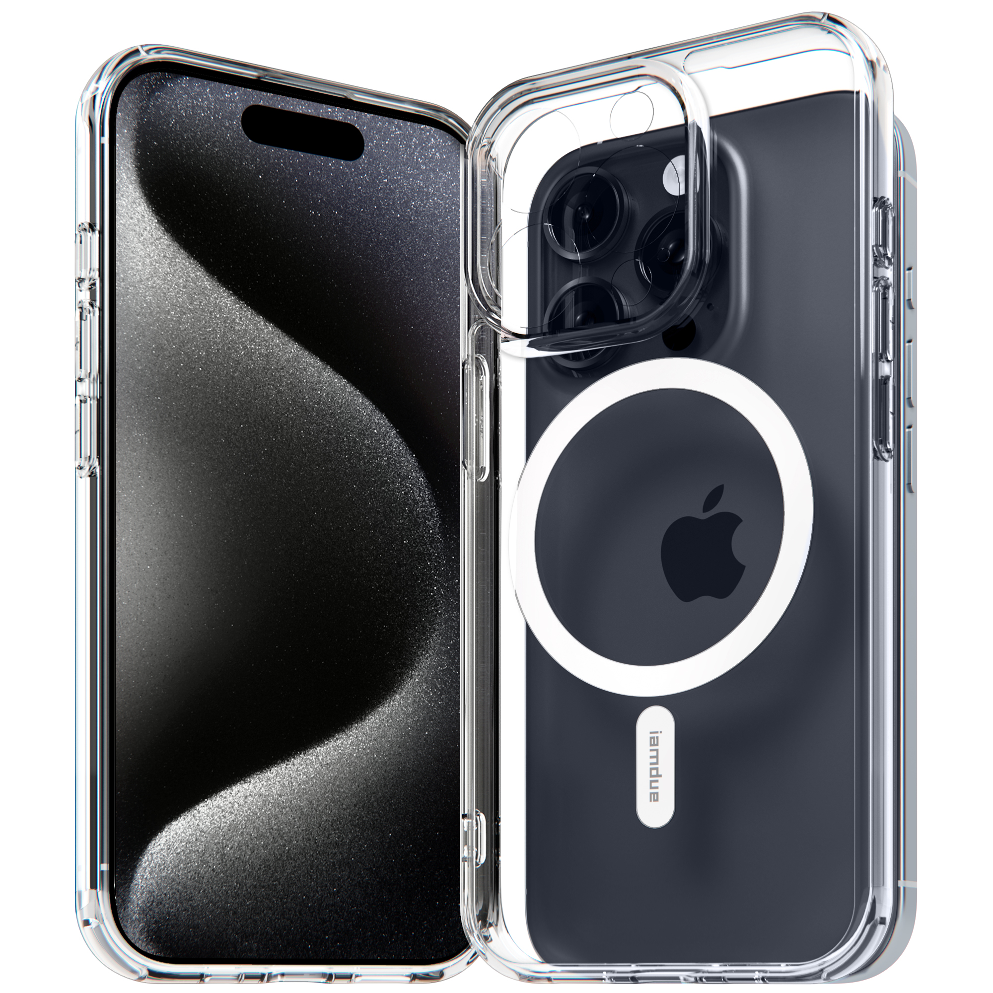 아이엠듀 맥세이프 슬림 케이스 투명, 아이폰15 프로 맥스 제품 이미지