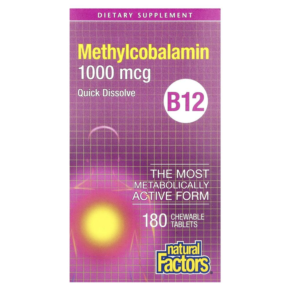 네츄럴팩터 비타민 B12 메틸코발라민 츄어블 1000mcg 180정 - 상세 이미지 2