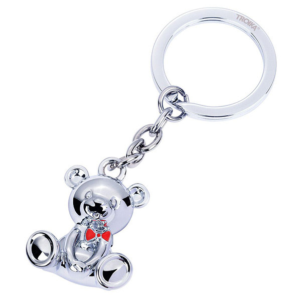 독일 디자인 브랜드 트로이카 레드 리본 테디베어 키링 행운 사랑 선물키링 - 상품 이미지