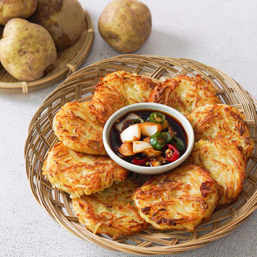국내산 감자로 만든 담백한 감자채전 안주 밀키트 아이들간식 1.2kg (60g x 20장) 이미지 6