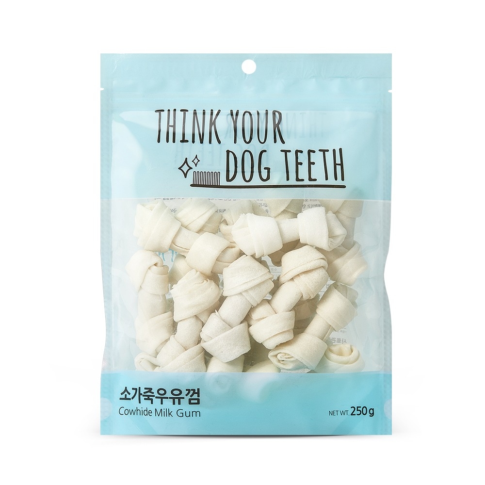 THINK YOUR DOG TEETH 띵크유어도그티 우유껌 소가죽, 18p, 1개 제품 이미지