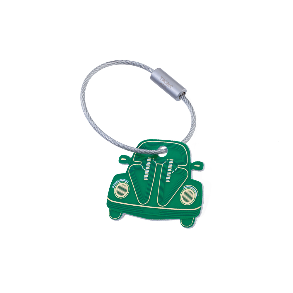독일 브랜드 트로이카 E-BEETLE 테크 키링 폭스바겐 비틀 PCB 키체인 클래식 에디션 키링(KR18-09/GR) - 상품 이미지