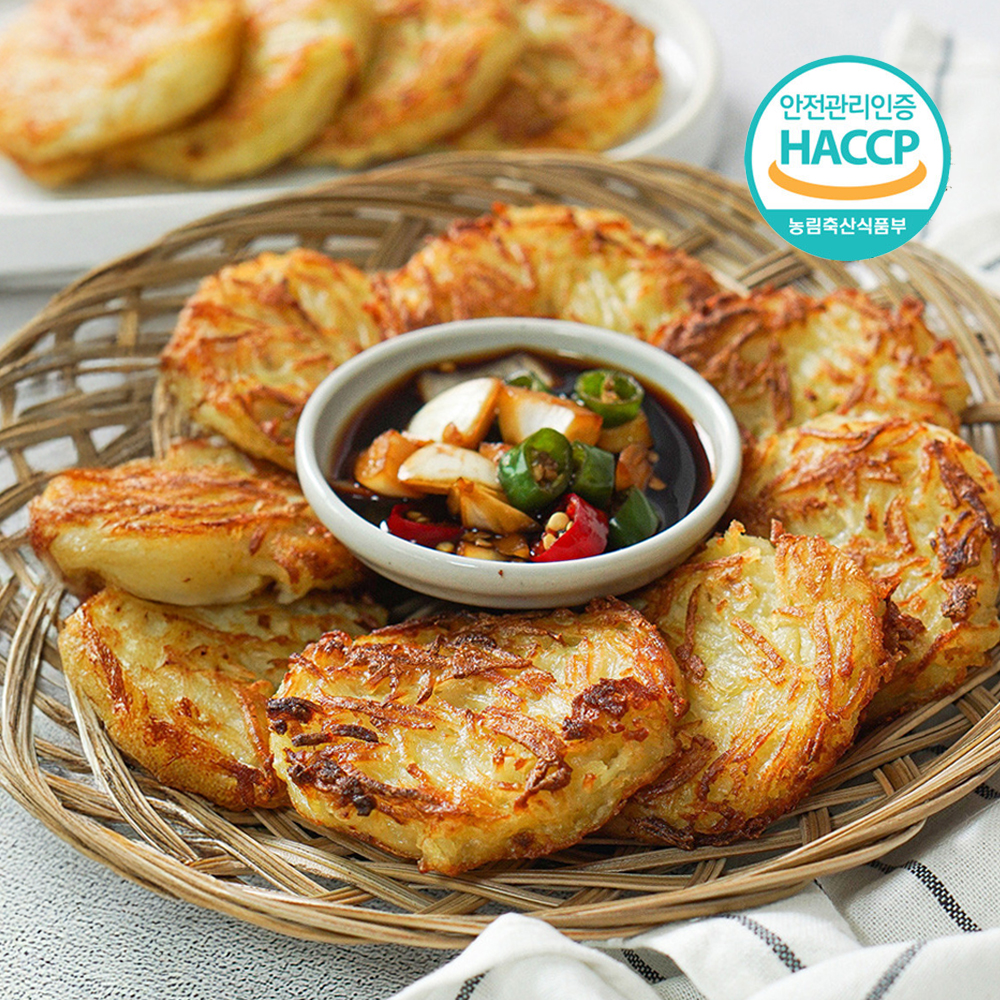 국내산 감자로 만든 담백한 감자채전 안주 밀키트 아이들간식 1.2kg (60g x 20장) - 상품 이미지