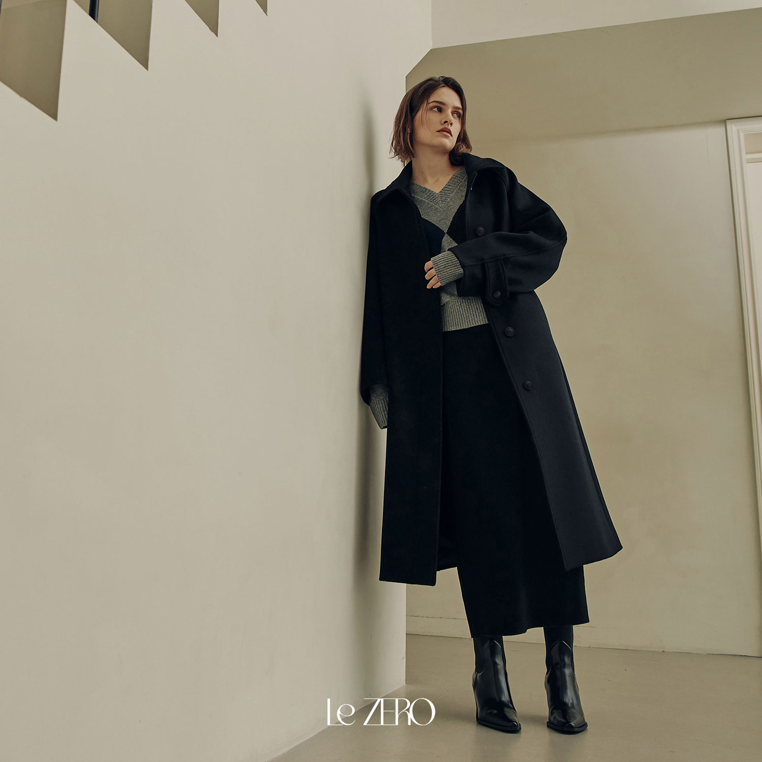 [제로스트릿] [2컬러] 르제로 캐시미어 울 롱 코트 LeZERO CASHMERE WOOL LONG COAT - 상세 이미지 4