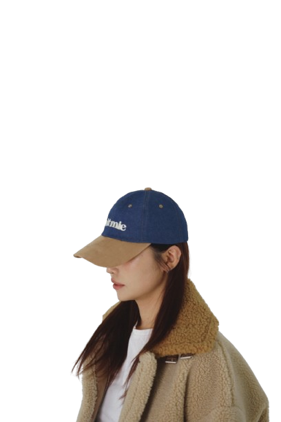 밋미 모자 볼캡 mitmie denim suede two-tone ball cap - 상세 이미지 2