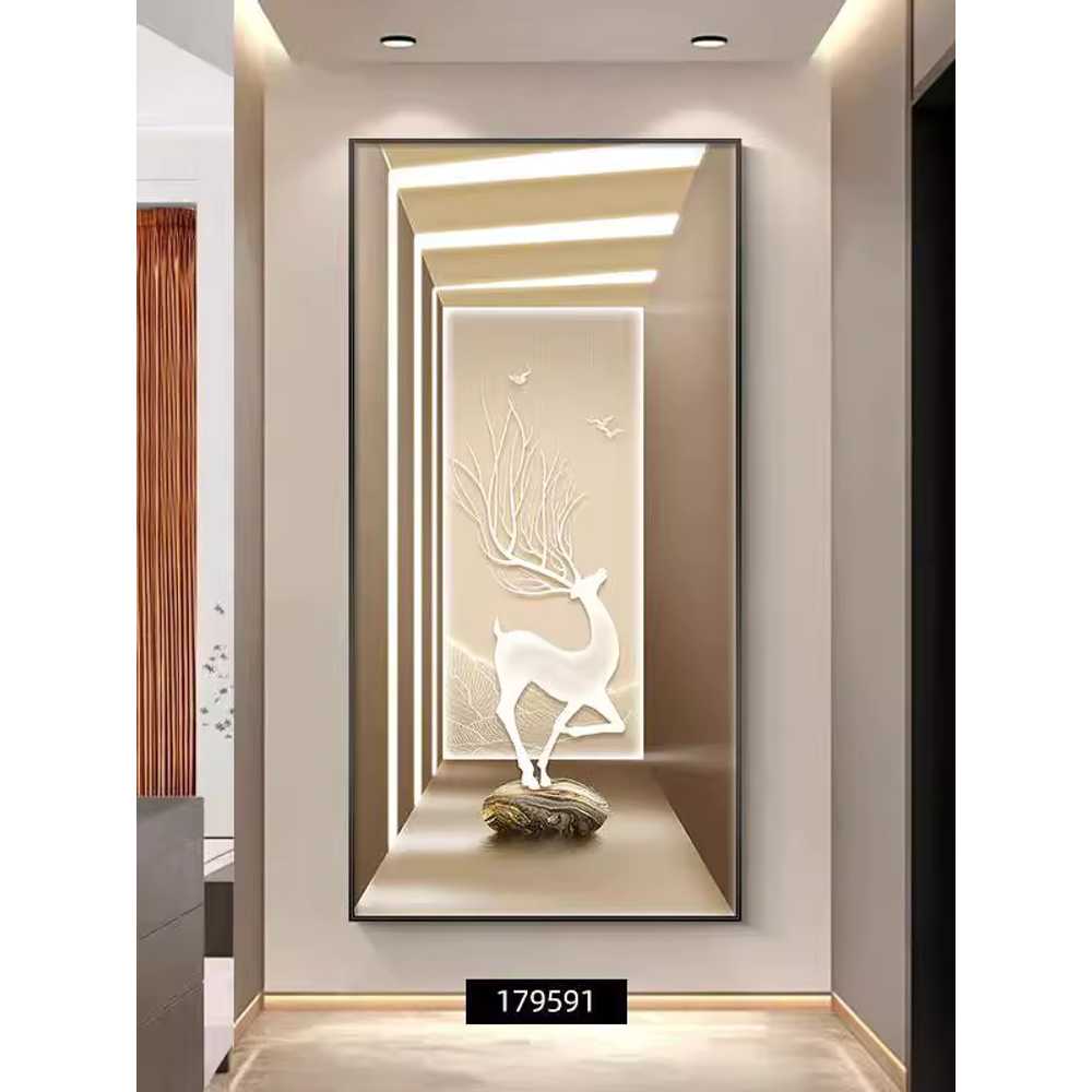 풍수 액자 LED 조명 무드등 거실 인테리어 장식품 A형 60x120cm + 블랙 - 상세 이미지 3