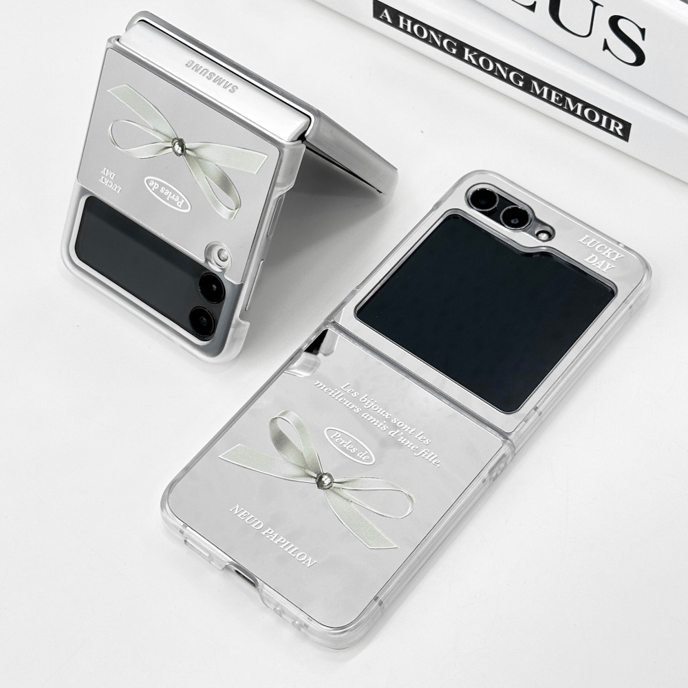 Z플립7 케이스 6 5 4 리본 미러 슬림 제트 지플립 커버 - 상세 이미지 5