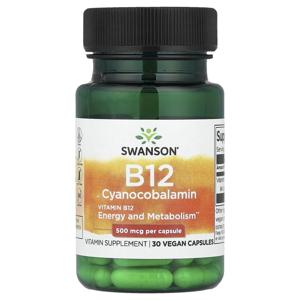 스완슨 비타민 B12 시아노코발라민 500mcg 30정 - 상세 이미지 2