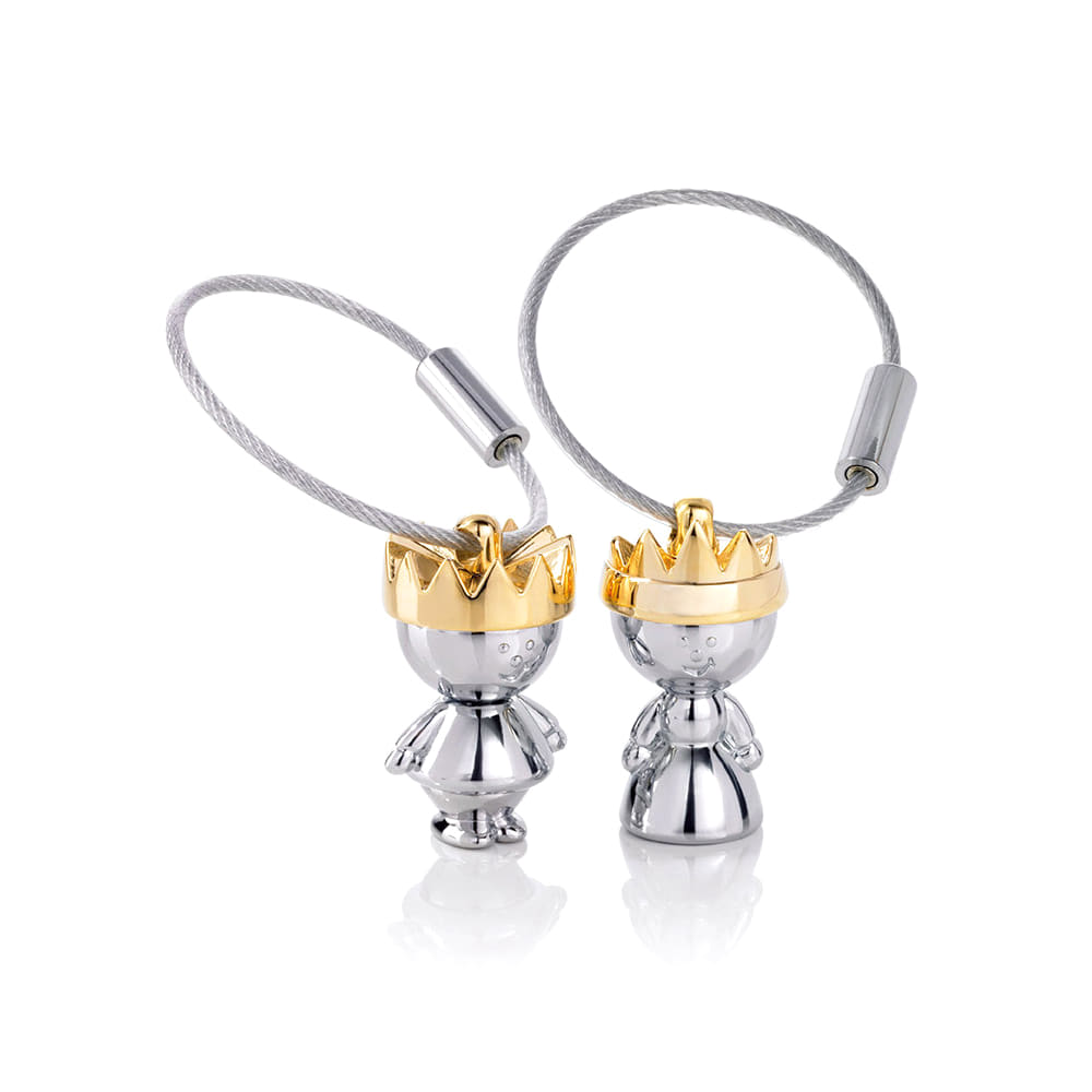 독일 브랜드 트로이카 명품키링행운의 열쇠 LITTLE KING&QUEEN SET 키홀더(KR9-38/CH) - 상세 이미지 2
