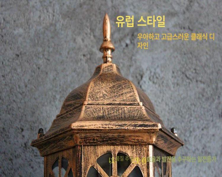 미용실 바버샵 회전 싸인볼 간판 라이트 LED 레트로 헥사곤 블랙 85cm 큐브 크리스탈 - 상세 이미지 5