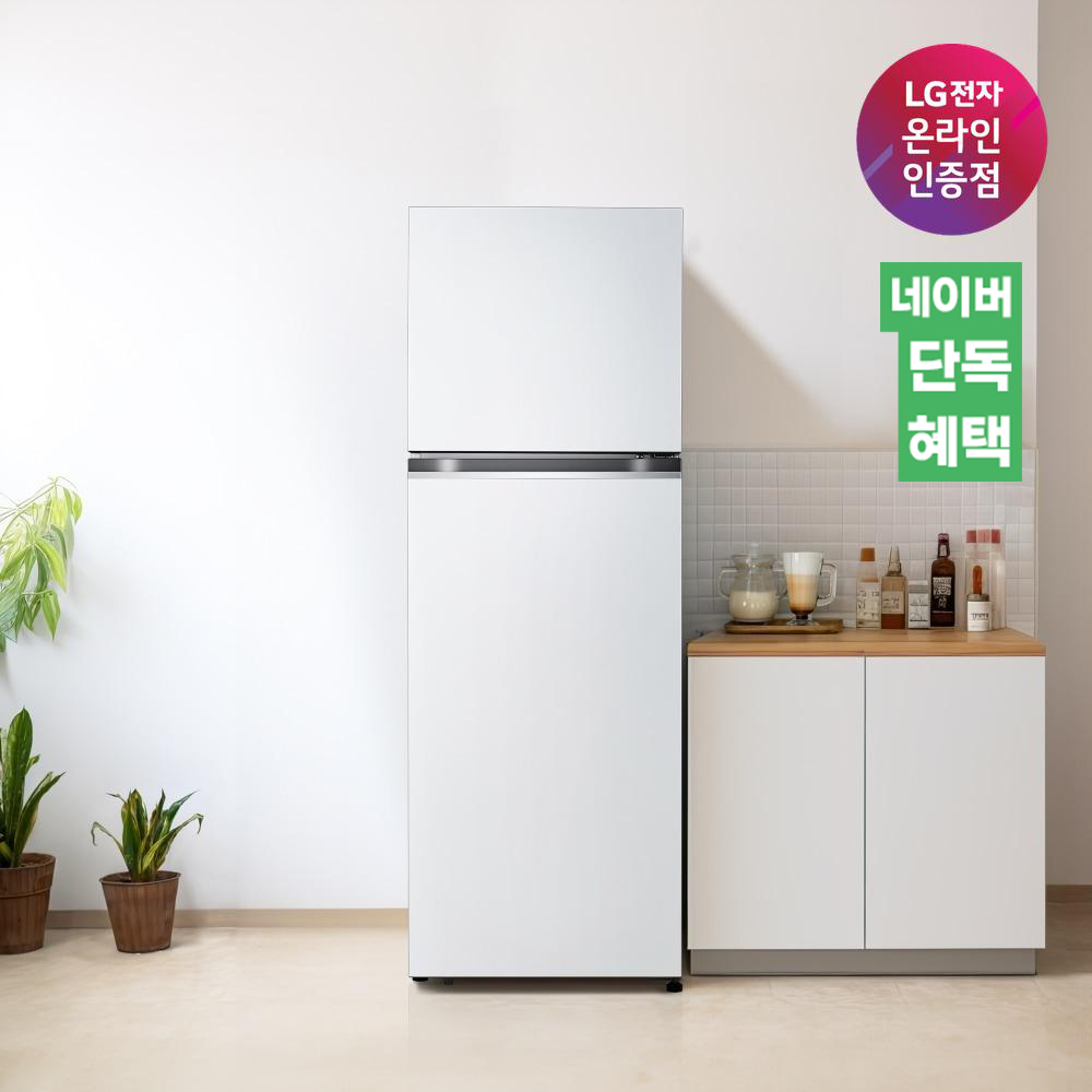 [네이버 단독혜택][최대혜택가 53만원대] LG 일반냉장고 B332W34 335L 소형 원룸 오피스텔 미니 2도어 냉장고 도착보장