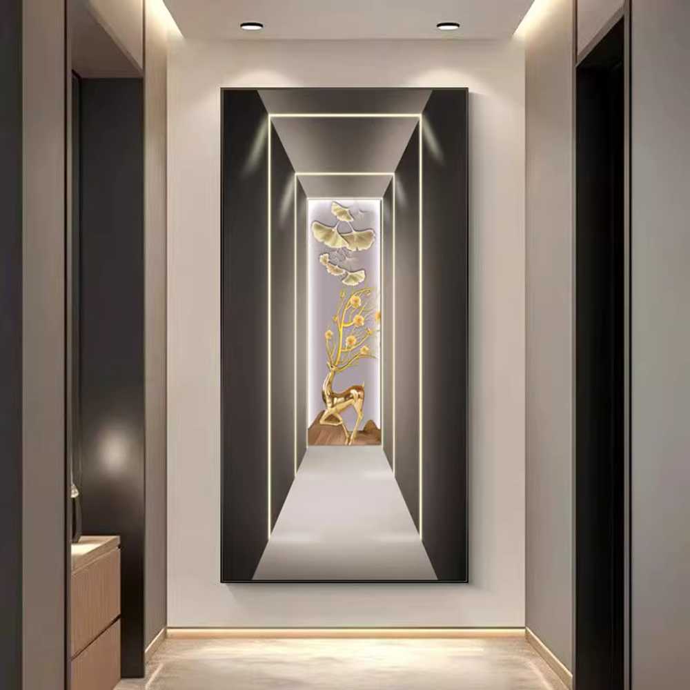 풍수 액자 LED 조명 무드등 거실 인테리어 장식품 A형 60x120cm + 블랙 이미지 7