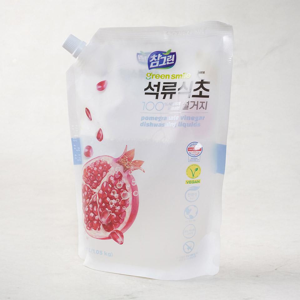 메가마트 라이온 참그린 석류식초 주방세제 1L 리필 - 상세 이미지 2