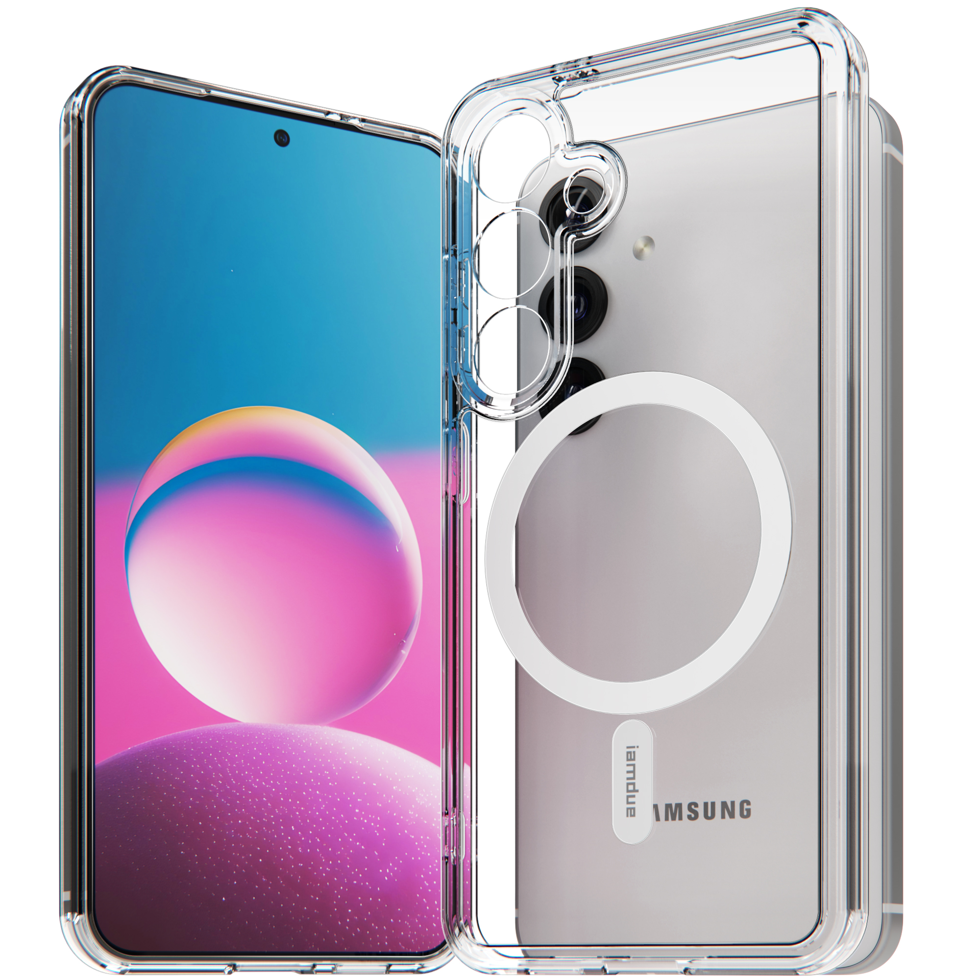 아이엠듀 맥세이프 케이스 마그네틱 투명, 갤럭시S25 제품 이미지