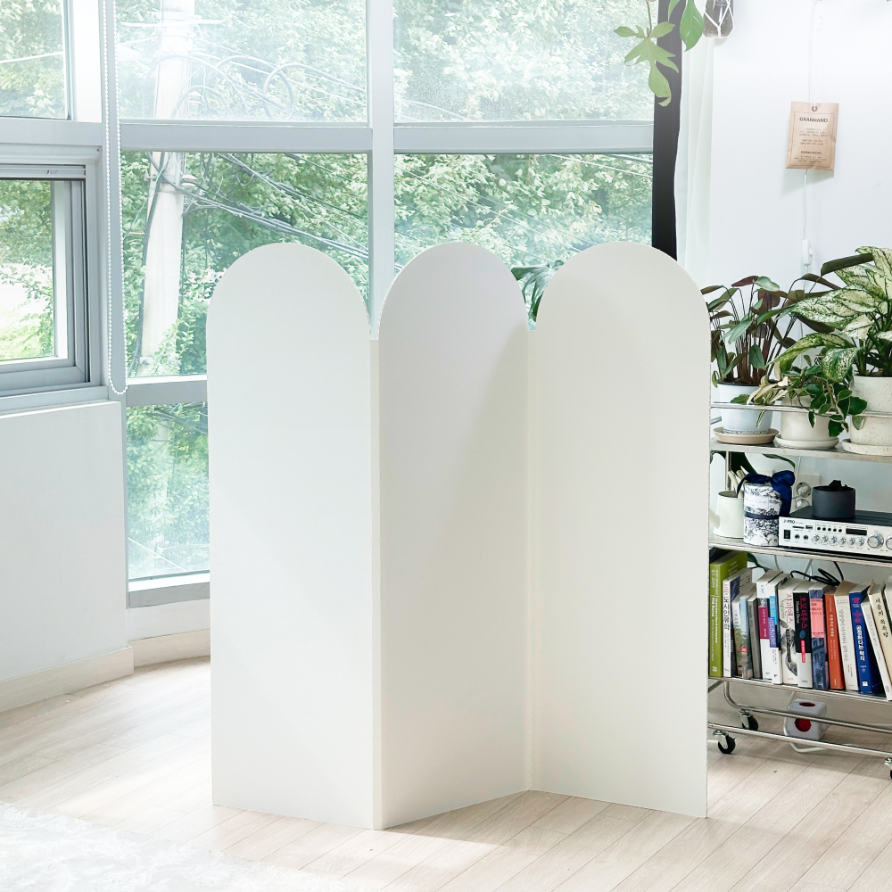 라운드 가림막 파티션 무타공공간분리 접이식 종이 골판지 가벽