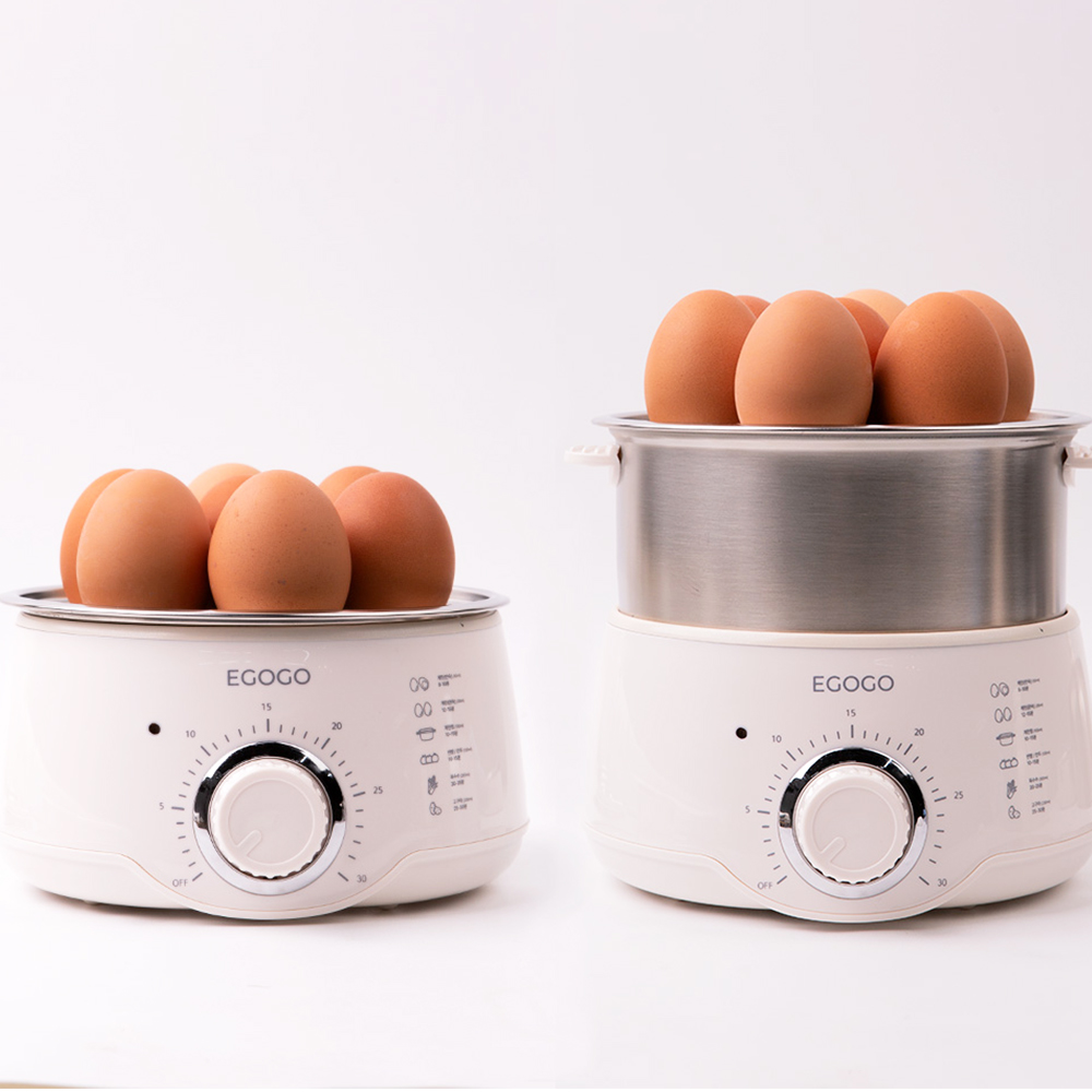 에고고 다용도 계란찜기 계란 삶는기계 스텐 멀티 에그 쿠커 전기찜기
