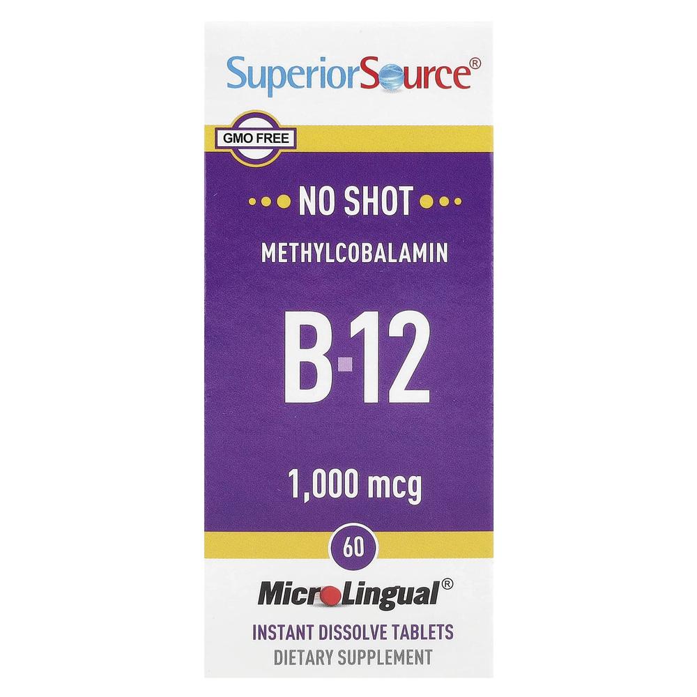 수페리어소스 비타민 B12 메틸코발라민 1000mcg MicroLingual 60정 - 상세 이미지 2