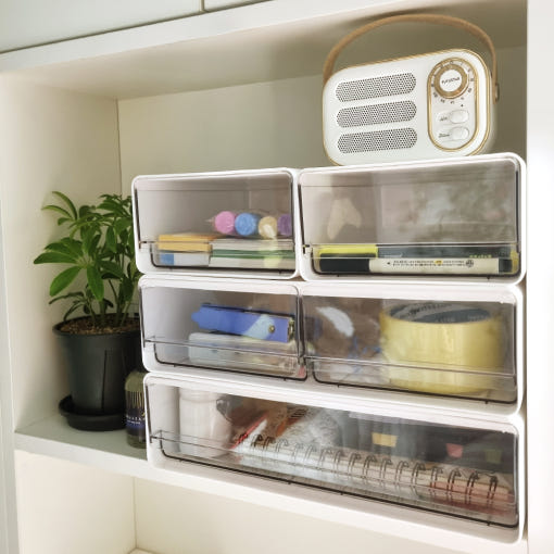 솔라콤 펜트리 수납함으로 정리된 모습