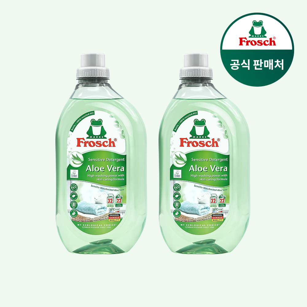 프로쉬 세탁세제 1.5L, 알로에베라, 2개
