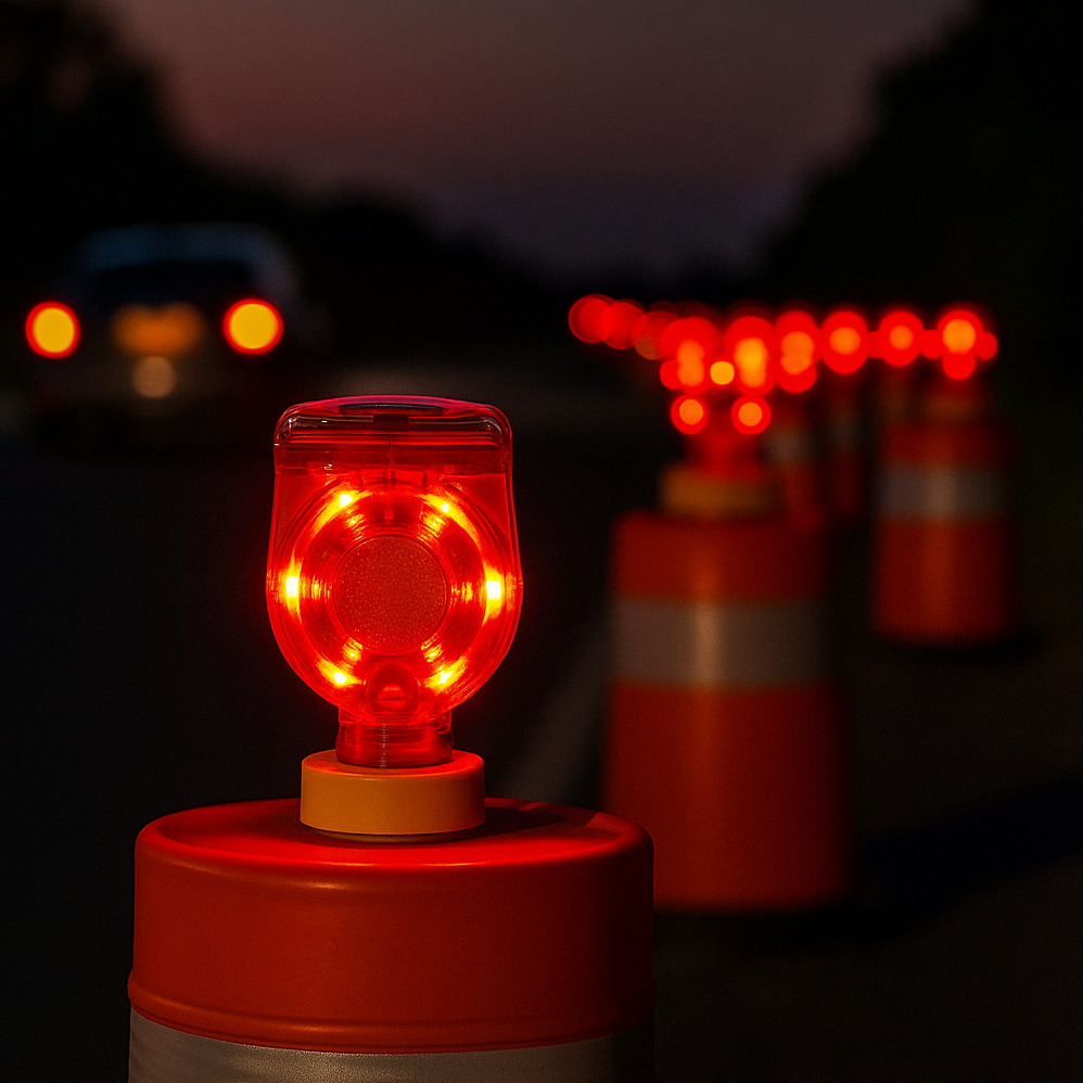 태양광 경광등 태양열 경고등 쏠라 LED 소리 야생 동물 퇴치기 고라니 멧돼지 슬림형 2개 이미지 4