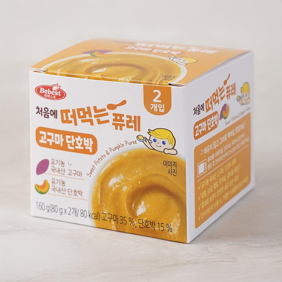 메가마트 베베스트 처음에 떠먹는 퓨레 - 고구마단호박 160g