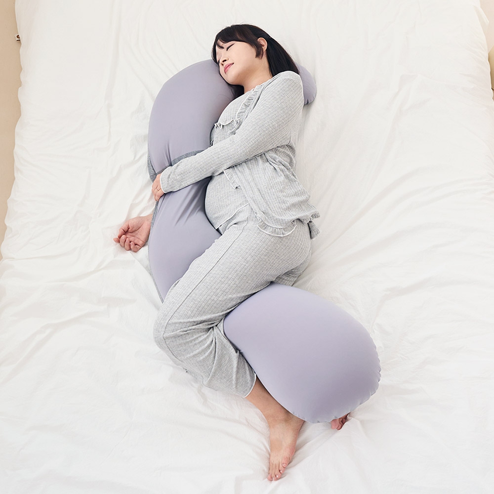 2 in 1 J형 임산부 바디필로우 쿠션 베개 듀얼소재 - 상세 이미지 3