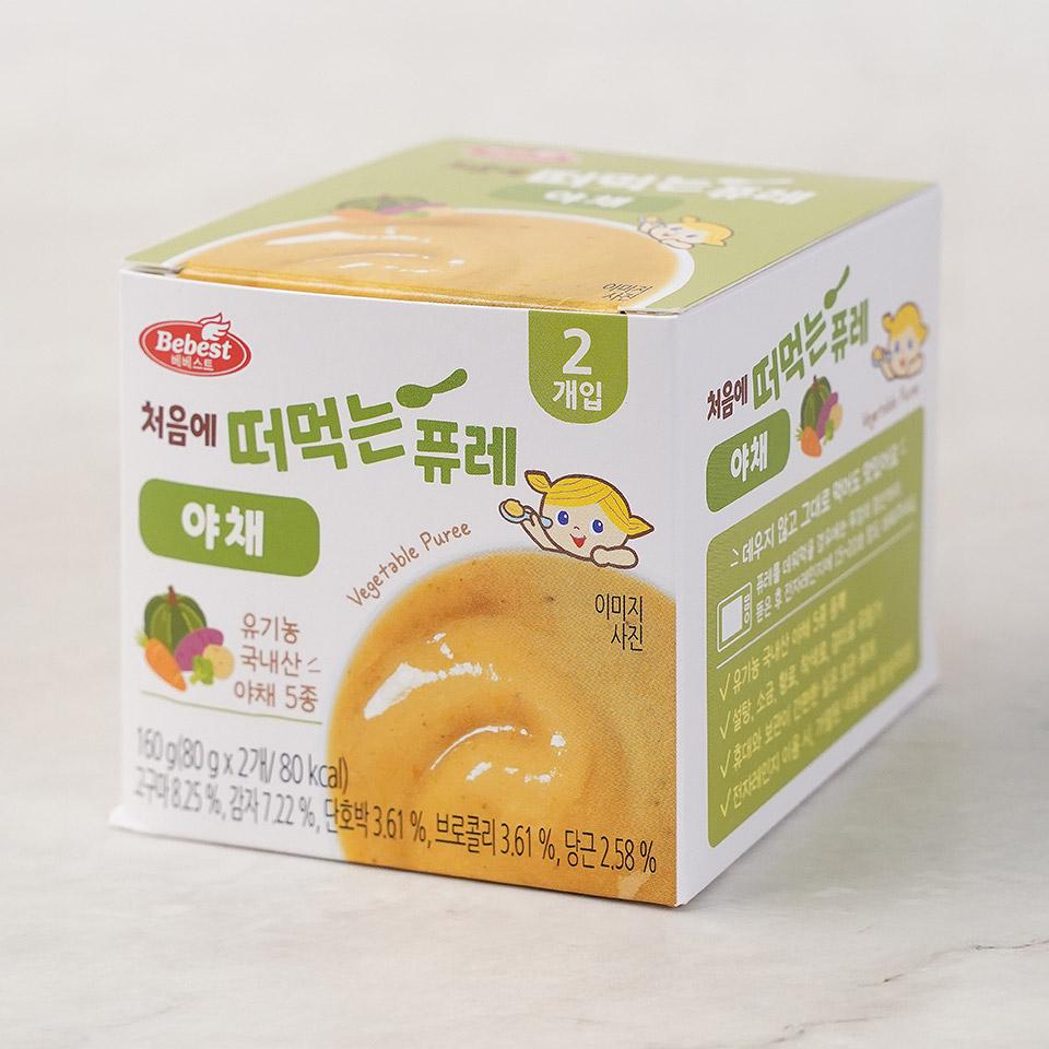 메가마트 베베스트 처음에 떠먹는 퓨레 - 야채 160g