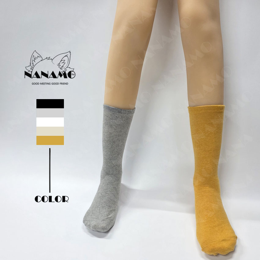나나모 5color 여성 무지 장목 양말 5켤레 - 상품 이미지