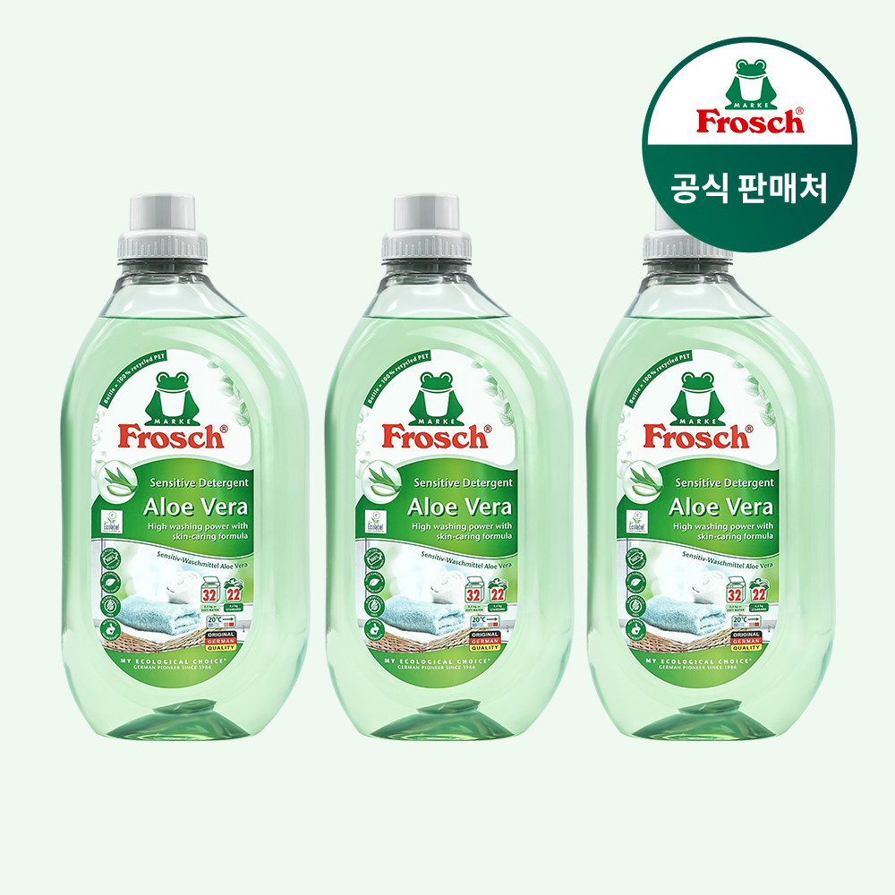 프로쉬 세탁세제 1.5L, 알로에베라, 3개
