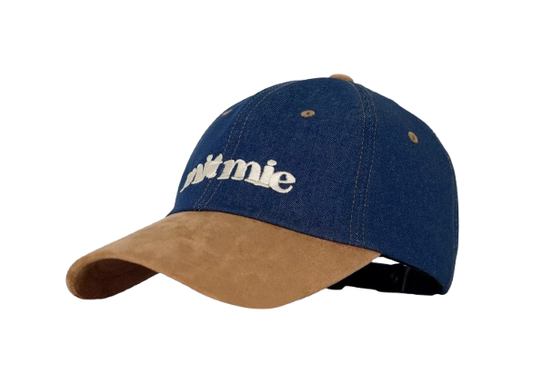 밋미 모자 볼캡 mitmie denim suede two-tone ball cap - 상품 이미지