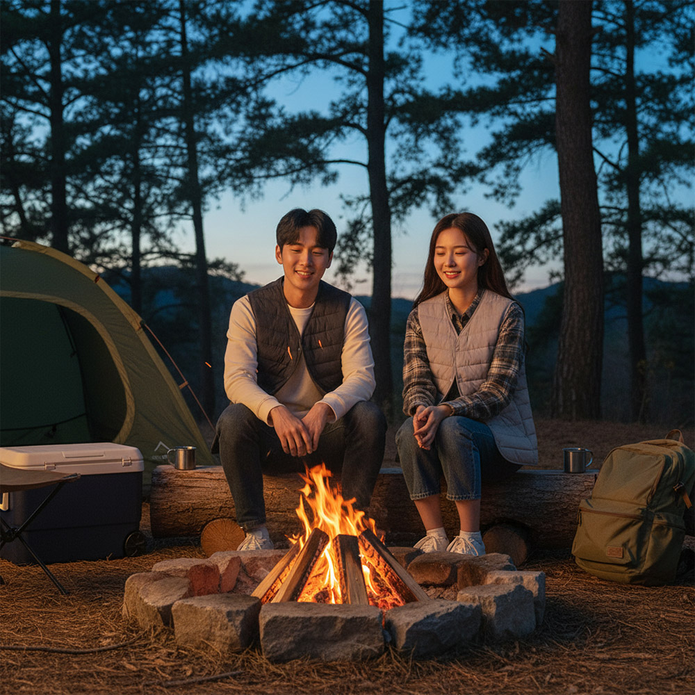 남성 경량 패딩조끼 겨울 남자 웰론 브이넥 누빔조끼 베스트 이미지 6