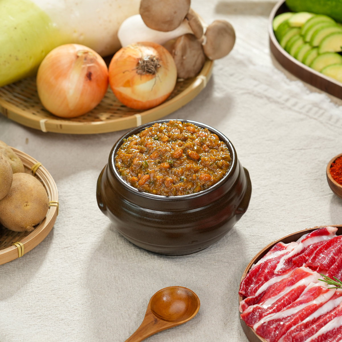 셰프애찬 차돌 된장 짜글이 930g 된장찌개 차돌박이 밀키트 이미지 2
