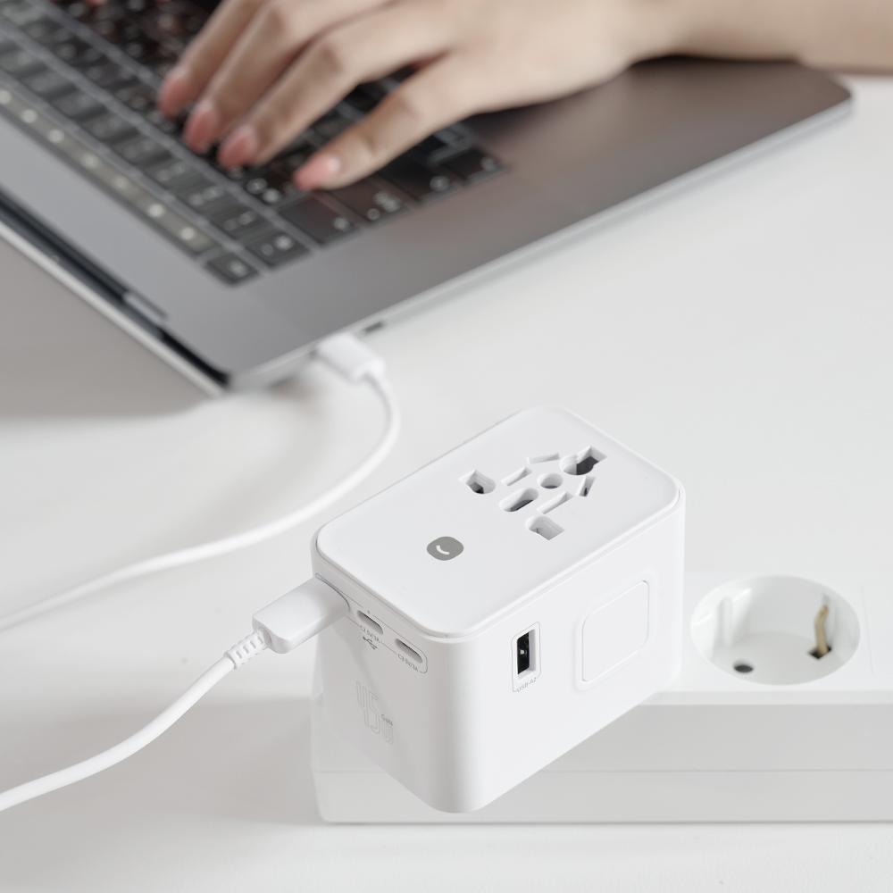 헤이홈 여행용 멀티 어댑터 5포트 45W 초고속충전 해외 콘센트 멀티탭