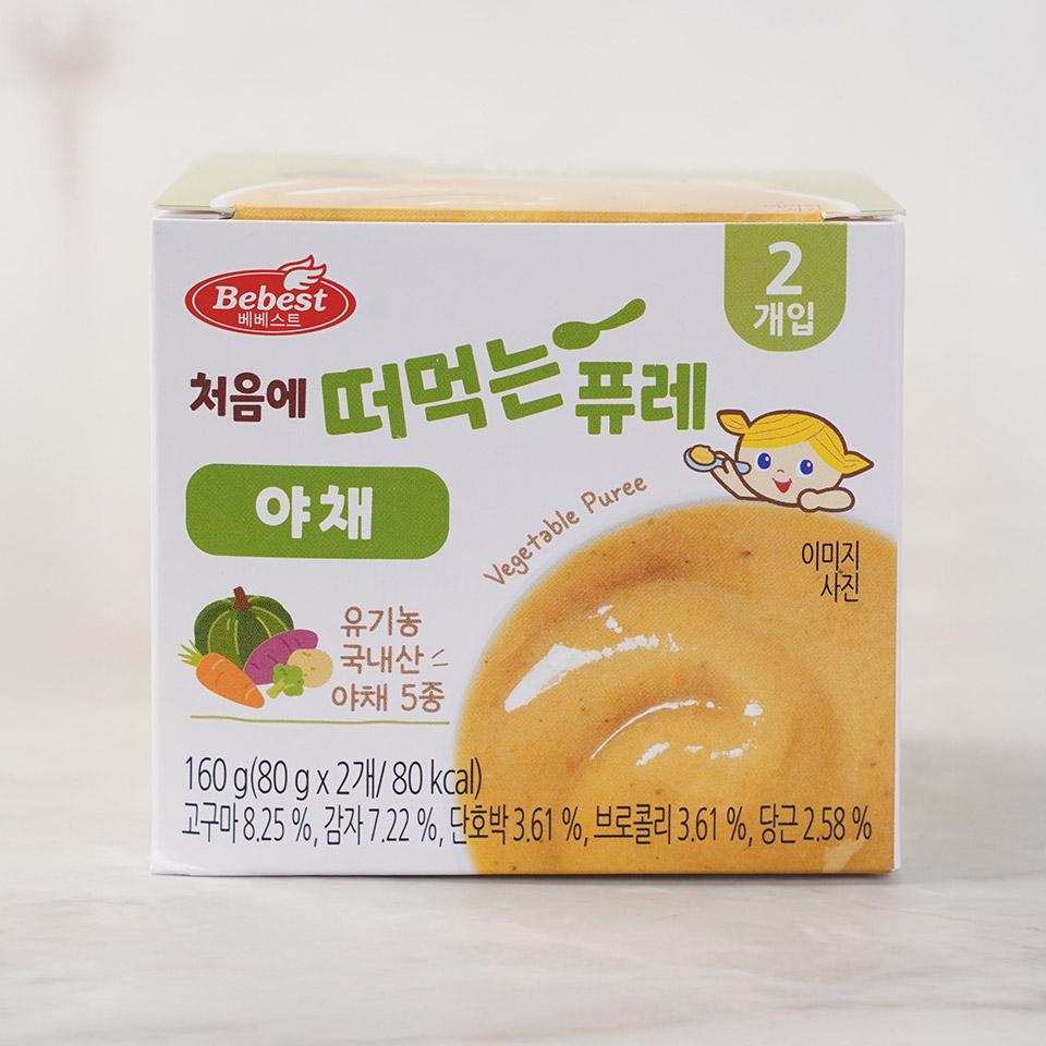 메가마트 베베스트 처음에 떠먹는 퓨레 - 야채 160g