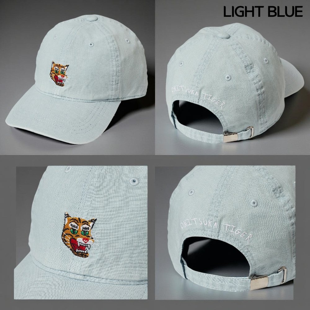 오니츠카타이거 자수 데님 캡 야구모자 3183B103 LIGHT BLUE - 상세 이미지 2