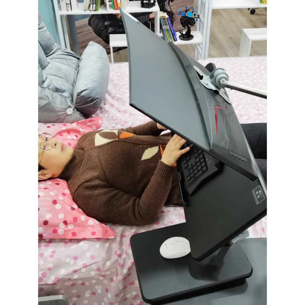 누워서 컴퓨터 침대 데스크탑 게이밍책상 리프트 환자 침대용 - 상세 이미지 2