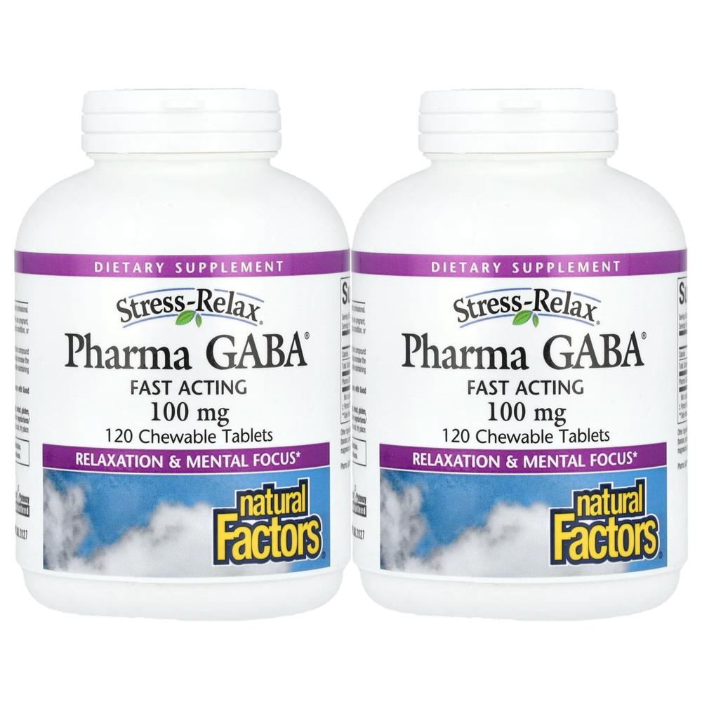 네츄럴팩터 가바 GABA 100mg 츄어블 120정 (2개) - 상품 이미지