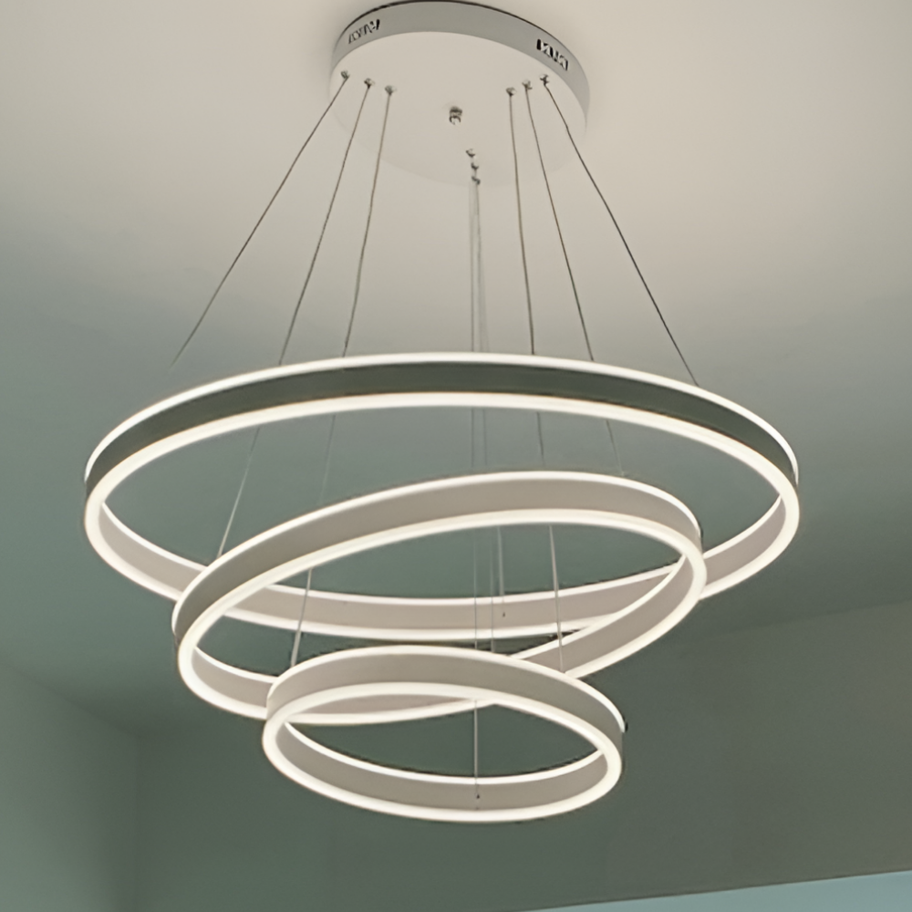 오르빗 듀얼 LED 3단 링 펜던트 230W 아크릴 부분점등 복층 펜트하우스 - 상세 이미지 5