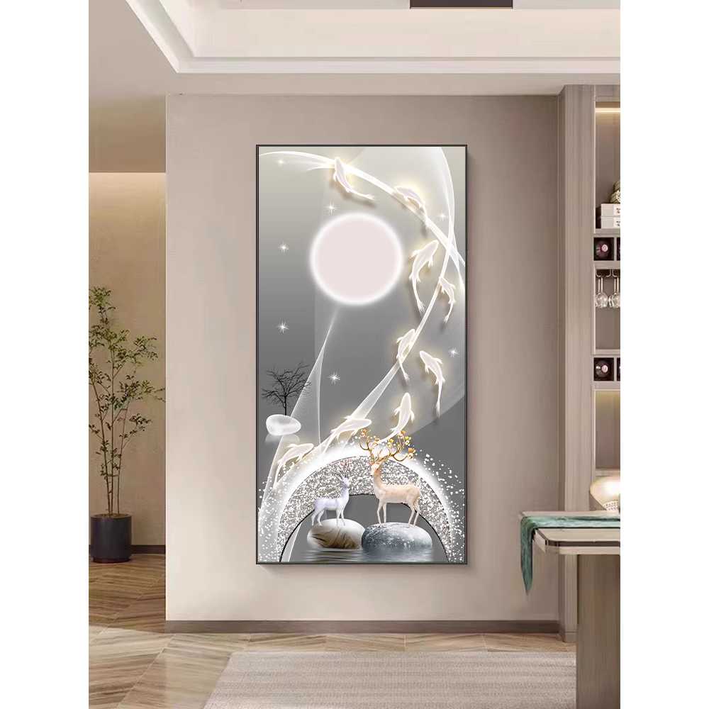인테리어 LED 조명 풍수 액자 벽걸이 무드 라이트 A형 60x120cm 알루미늄(골드) - 상세 이미지 3