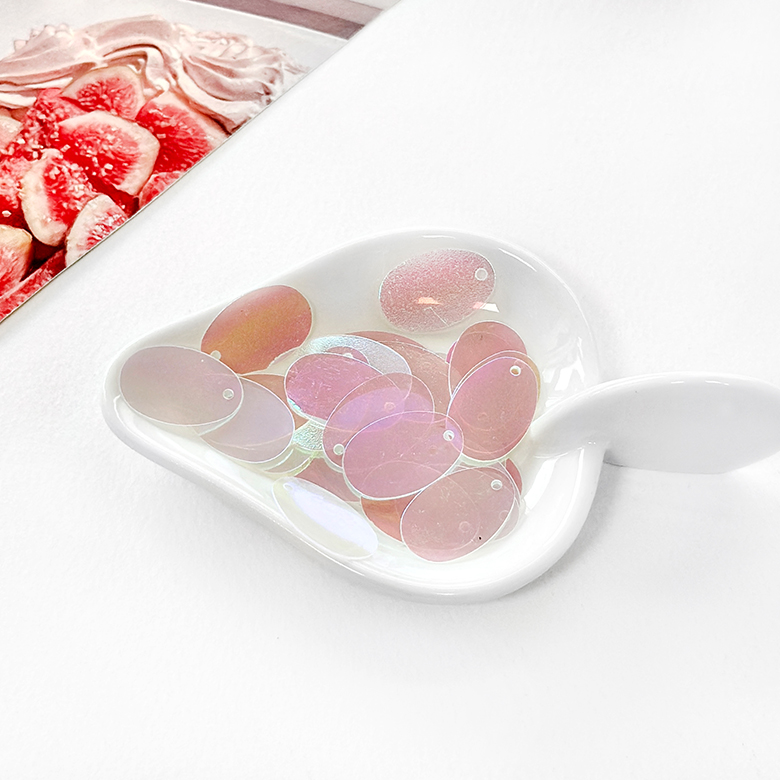 (대용량40g) 아크릴 타원형 비즈 꽃잎 비즈 - 상세 이미지 2