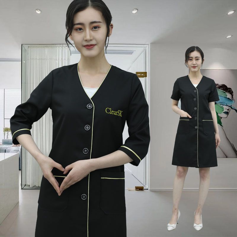 피부관리사가운 에스테틱 네일 마사지 가운 유니폼 - 상세 이미지 2