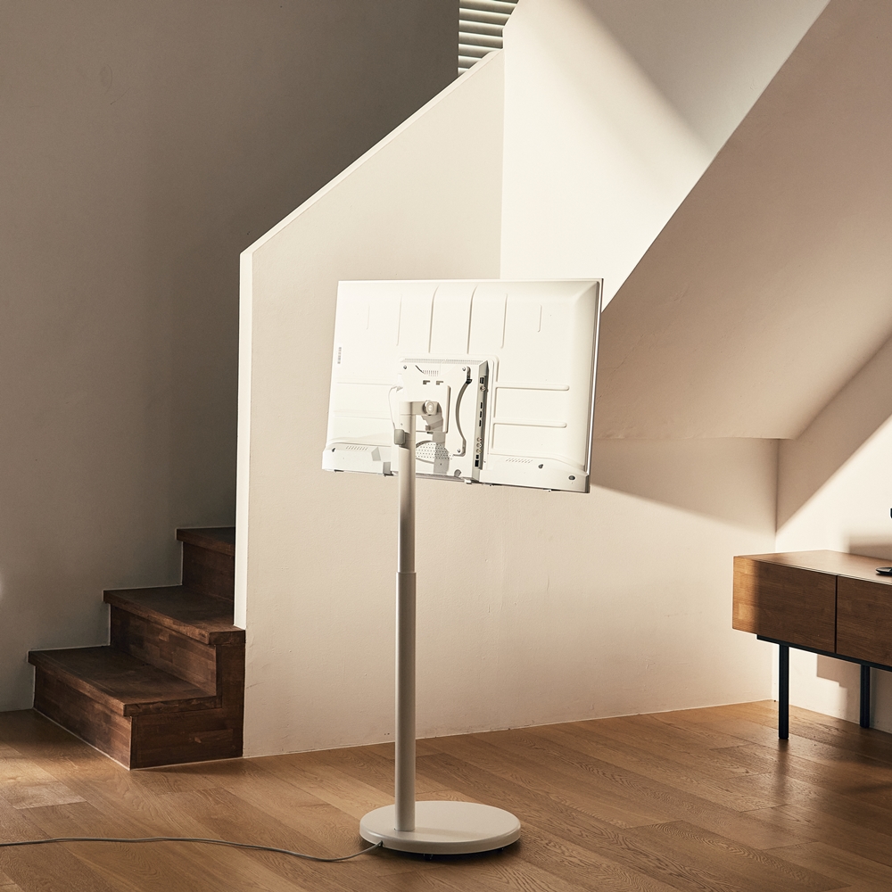 와이드무빙뷰 화이트에디션 삼탠바이미V3 셋트 QLED 109cm(43인치) UHD 4K 스마트 이동식 TV 중소바이미 유압식 높이조절 삼텐바이미